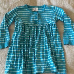 Hanna Andersson Blue Striped Kids Dress 3-4 years / 100 cm